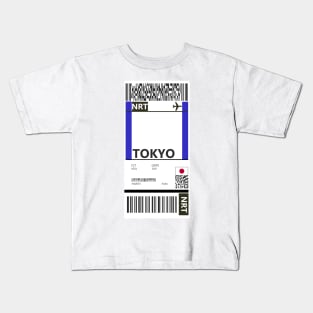 Tokyo Narita Boarding Pass Kids T-Shirt